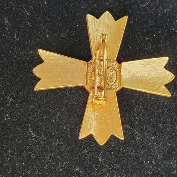 Vintage Pisces‎ Maltese Cross Brooch - Picture 2 of 5